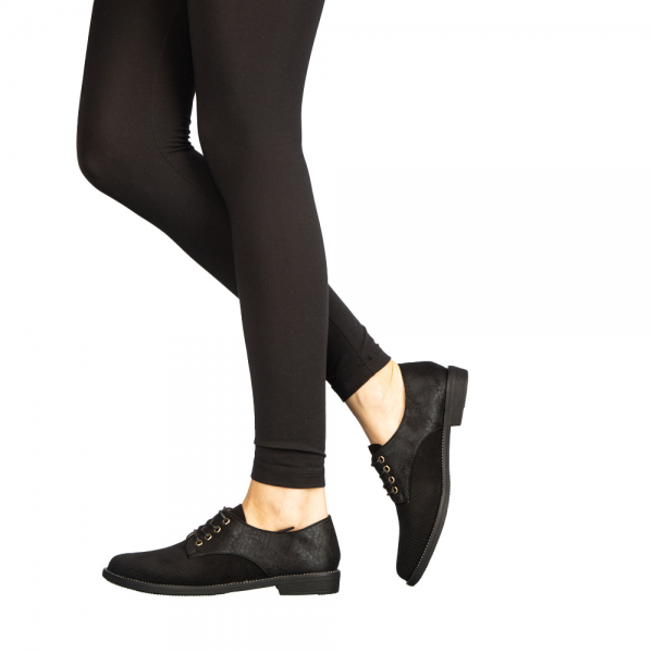 Γυναικεία casual παπούτσια  Eryca μαύρα, 3 - Kalapod.gr